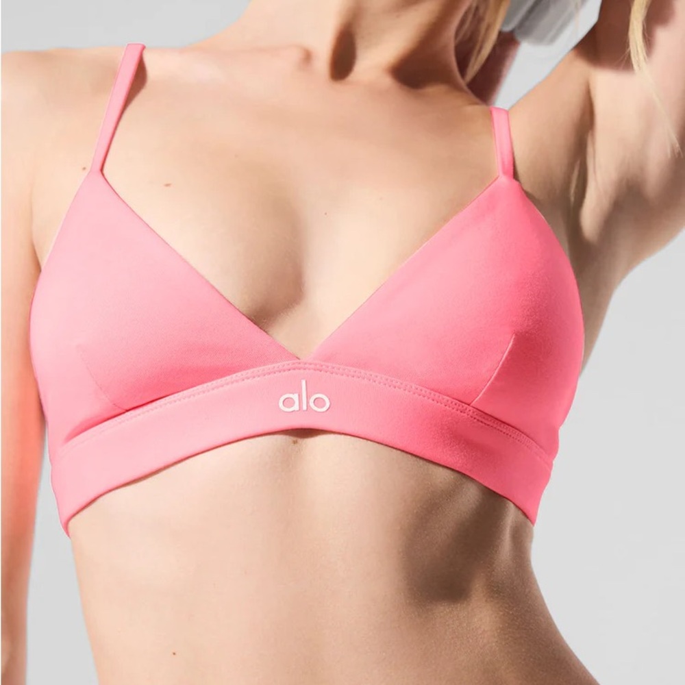 NWT Alo Yoga Splendor Bra in Neon Bubblegum - Picture 1 of 4
